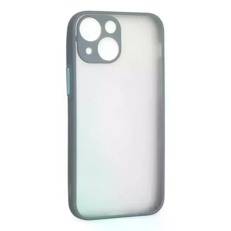 iPhone 15 Plus Kılıf Montreal Silikon Kapak - Gri