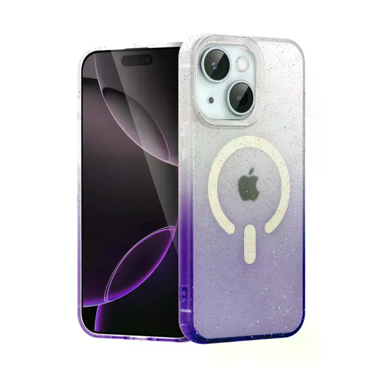 İphone 15 Plus Pummel Shiny Magsafe Kapak - Mor