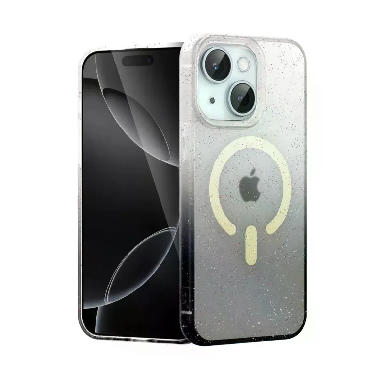 İphone 15 Plus Pummel Shiny Magsafe Kapak - Siyah