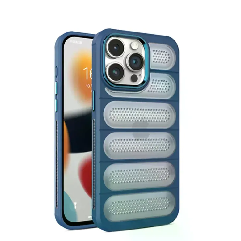 İphone 15 Pro Kılıf Airmax Silikon Kapak - Lacivert