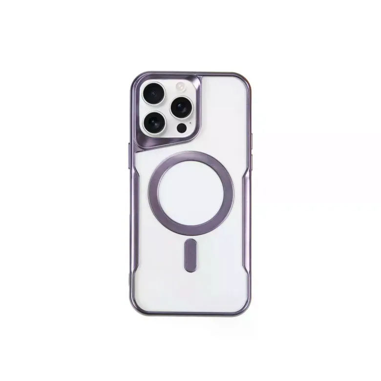 İphone 15 Pro Kılıf Boyi Magsafe Silikon Kapak - Derin Mor