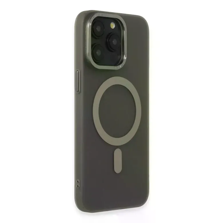 iPhone 15 Pro Kılıf Lodos Magneticsafe Mat Kapak - Titan Gri