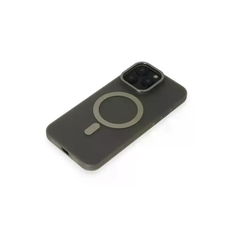 iPhone 15 Pro Kılıf Lodos Magneticsafe Mat Kapak - Titan Gri
