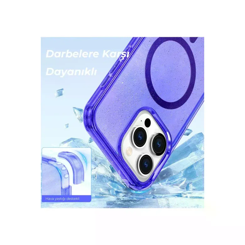 İphone 15 Pro Kılıf Magsafe Kapak - Siyah