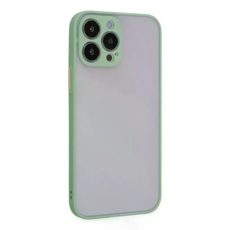 iPhone 15 Pro Kılıf Montreal Silikon Kapak - Açık Yeşil