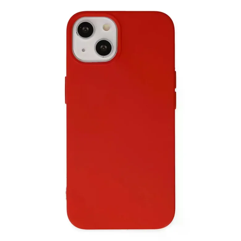 iPhone 15 Pro Kılıf Nano içi Kadife Silikon - Kırmızı