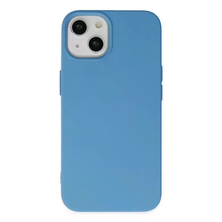 iPhone 15 Pro Kılıf Nano içi Kadife Silikon - Mavi