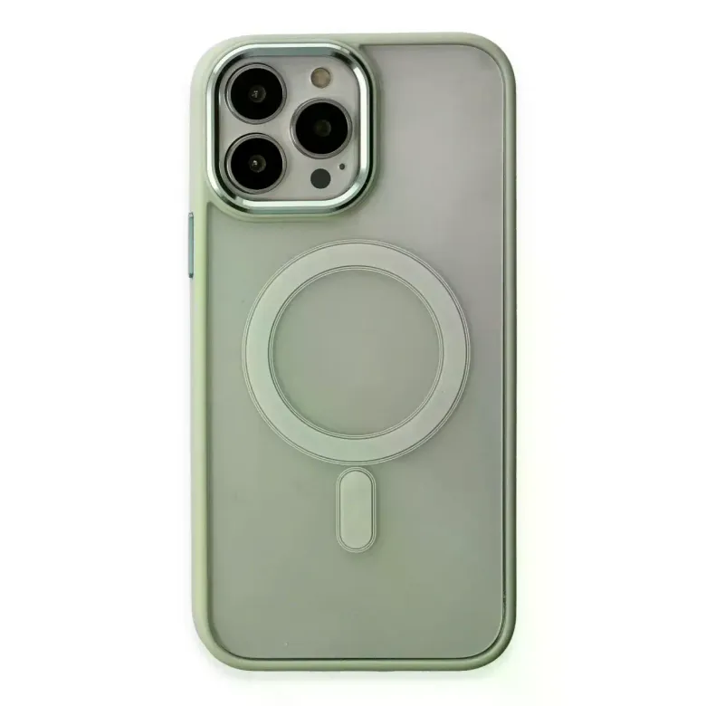iPhone 15 Pro Kılıf Room Magneticsafe Silikon - Su Yeşili