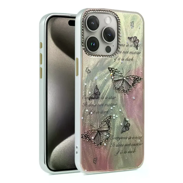 İphone 15 Pro Max Kılıf Blade Aynalı Desenli Kapak - Desen 6