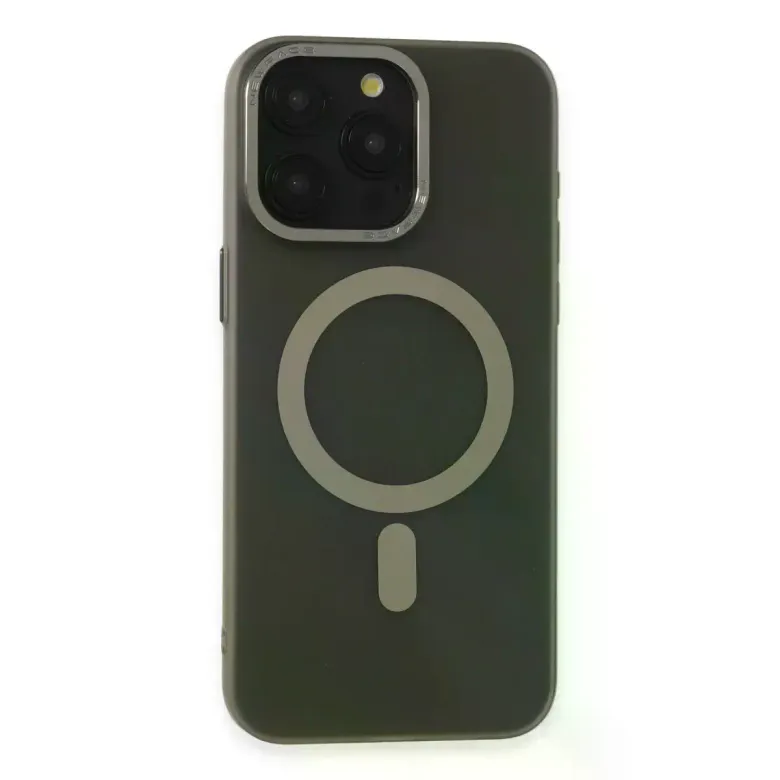 iPhone 15 Pro Max Kılıf Lodos Magneticsafe Mat Kapak - Titan Gri