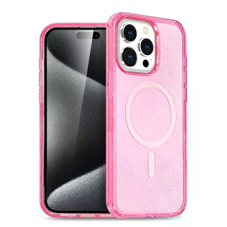 İphone 15 Pro Max Kılıf Magsafe Kapak - Pembe