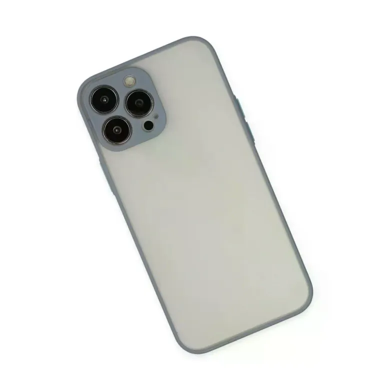 iPhone 15 Pro Max Kılıf Montreal Silikon Kapak - Gri