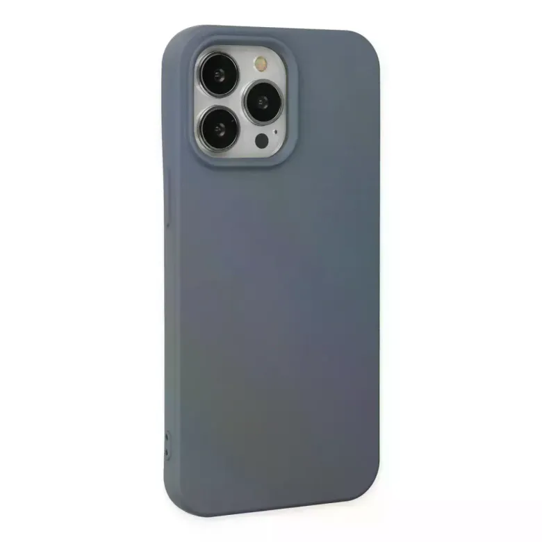 iPhone 15 Pro Max Kılıf Nano içi Kadife Silikon - Gri