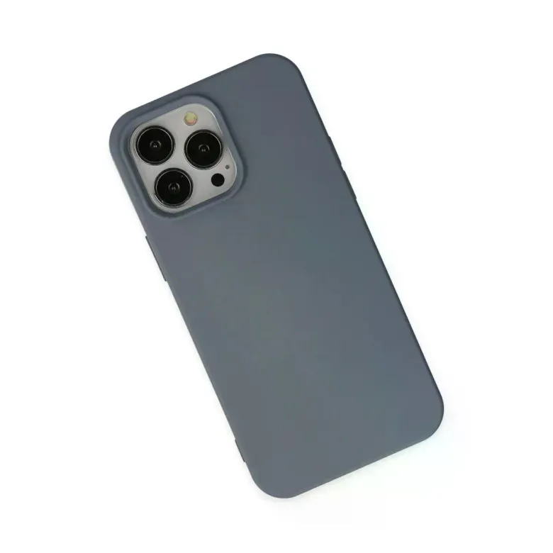 iPhone 15 Pro Max Kılıf Nano içi Kadife Silikon - Gri