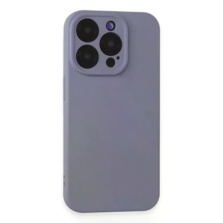 iPhone 15 Pro Max Kılıf Nano içi Kadife Silikon - Lila