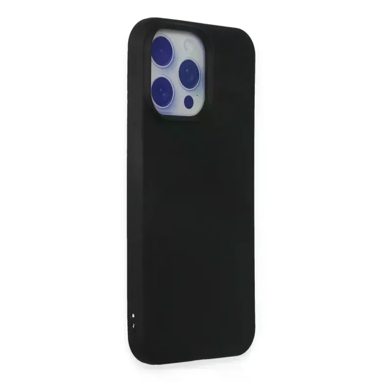 iPhone 15 Pro Max Kılıf Nano içi Kadife Silikon - Siyah