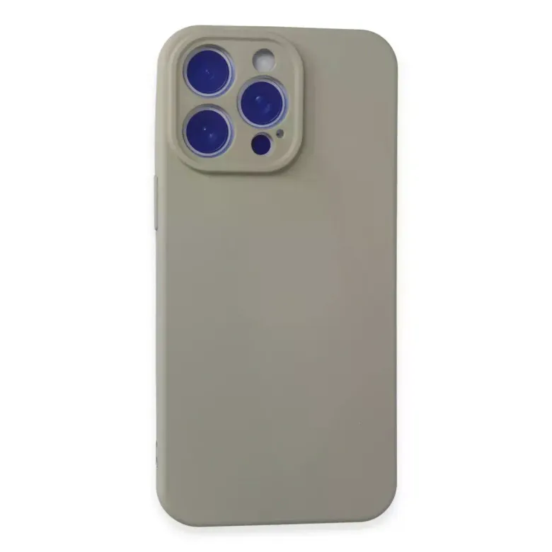 iPhone 15 Pro Max Kılıf Nano içi Kadife Silikon - Titan Gri