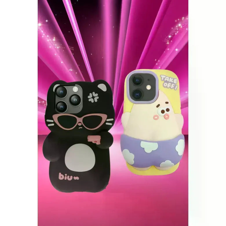 İphone 15 Pro Max Kılıf Poky Karakter Silikon Kapak - Desen 10