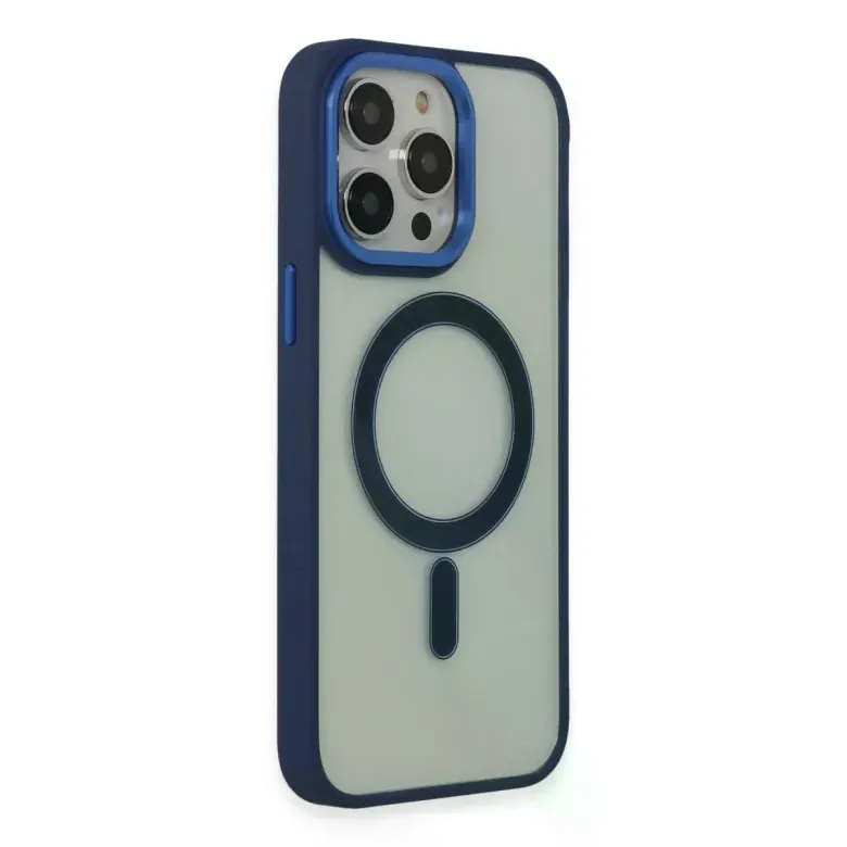 iPhone 15 Pro Max Kılıf Room Magneticsafe Silikon - Lacivert