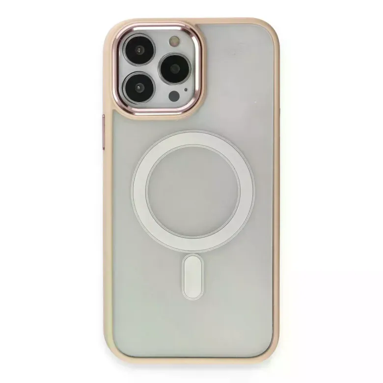 iPhone 15 Pro Max Kılıf Room Magneticsafe Silikon - Pudra