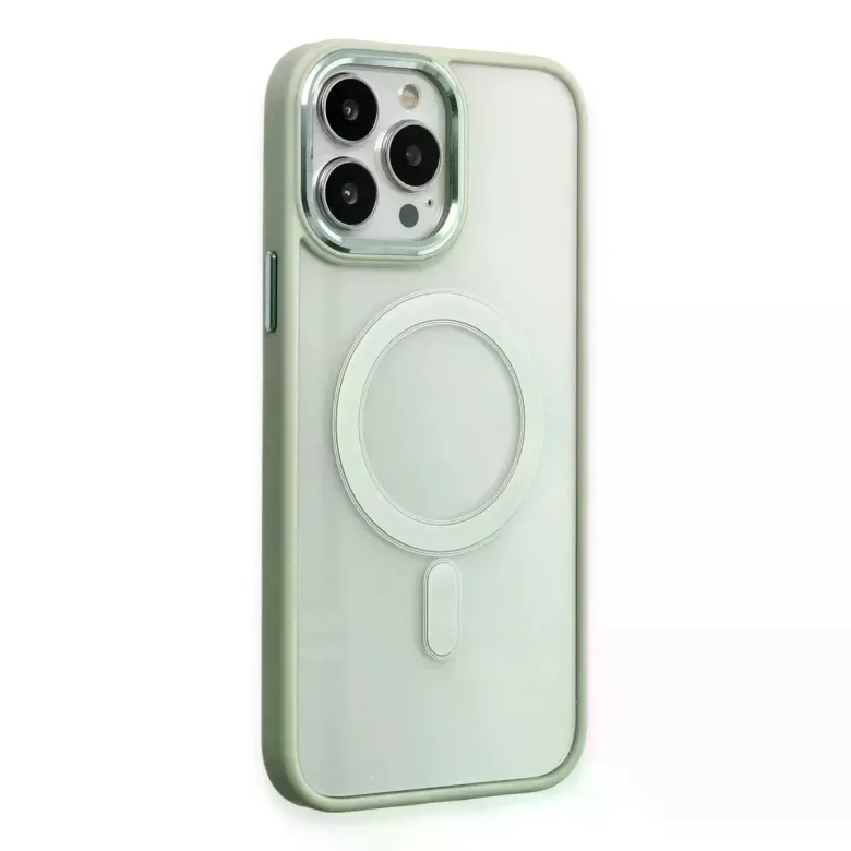 iPhone 15 Pro Max Kılıf Room Magneticsafe Silikon - Su Yeşili