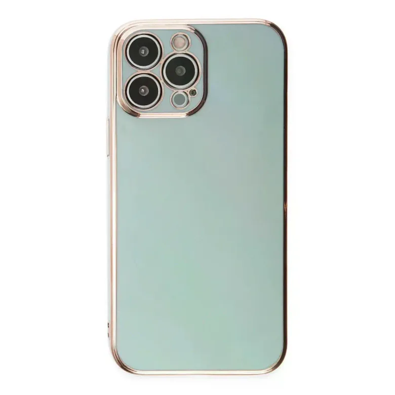 iPhone 15 Pro Max Kılıf Volet Silikon - Açık Yeşil
