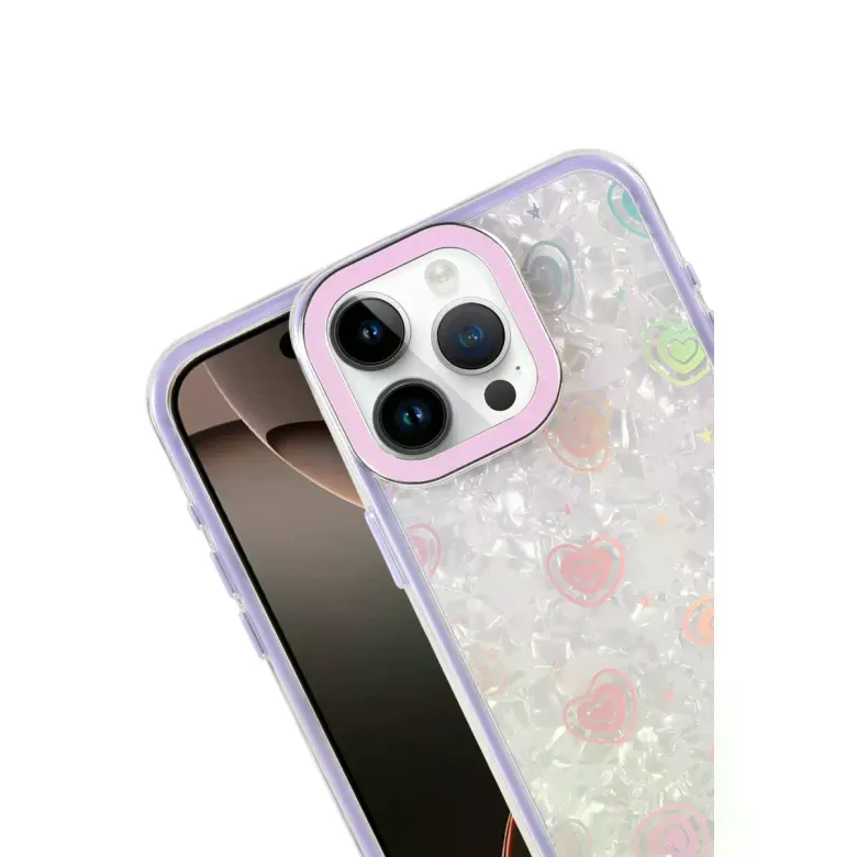 İphone 15 Pro Max Lumi Desenli Kapak - Mor
