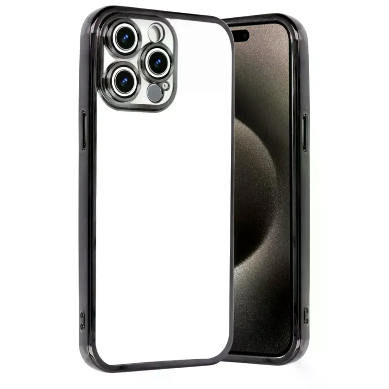 İphone 15 Pro Max Razer Lensli Silikon - Siyah