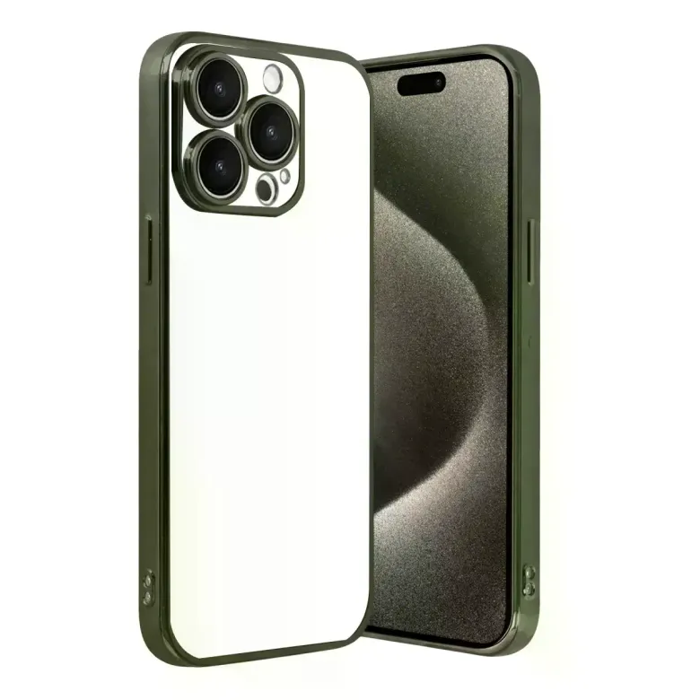 İphone 15 Pro Max Razer Lensli Silikon - Yeşil