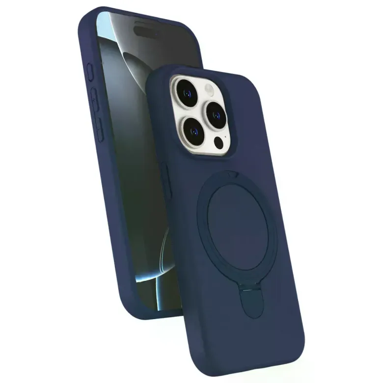 İphone 15 Pro Max Regal Magsafe Standlı Kapak - Lacivert
