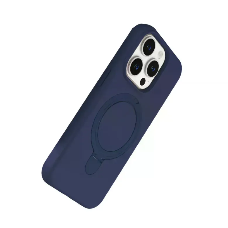 İphone 15 Pro Max Regal Magsafe Standlı Kapak - Lacivert