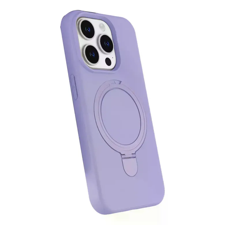 İphone 15 Pro Max Regal Magsafe Standlı Kapak - Lila
