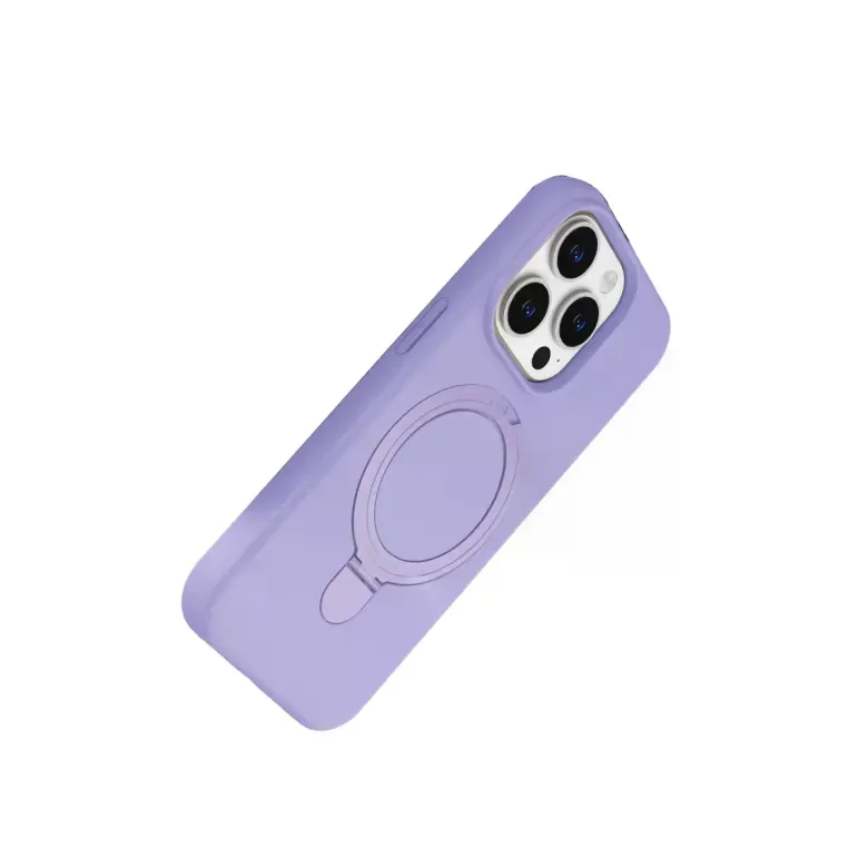 İphone 15 Pro Max Regal Magsafe Standlı Kapak - Lila