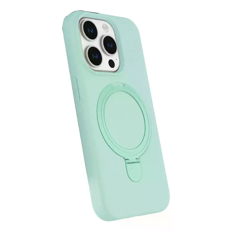 İphone 15 Pro Max Regal Magsafe Standlı Kapak - Su Yeşili