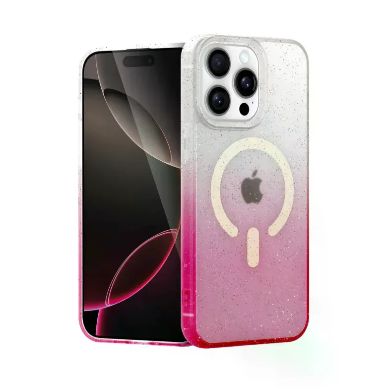 İphone 15 Pro Pummel Shiny Magsafe Kapak - Mor