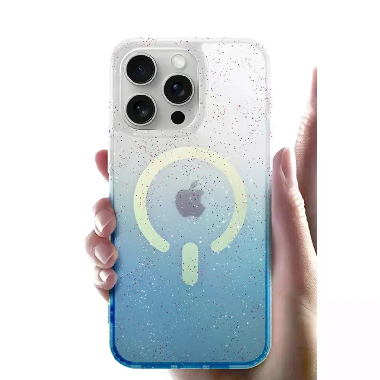 İphone 15 Pro Pummel Shiny Magsafe Kapak - Mor