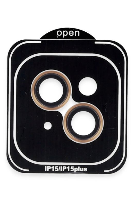 iPhone 15 PVD Metal Kamera Lens - Turuncu