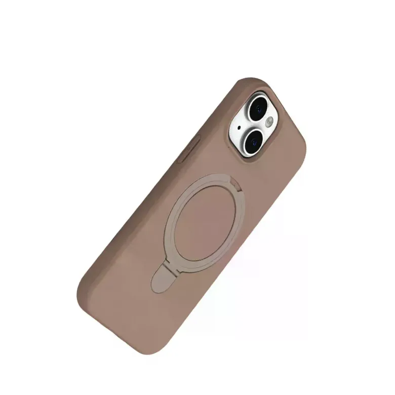 İphone 15 Regal Magsafe Standlı Kapak - Çöl Titanyum