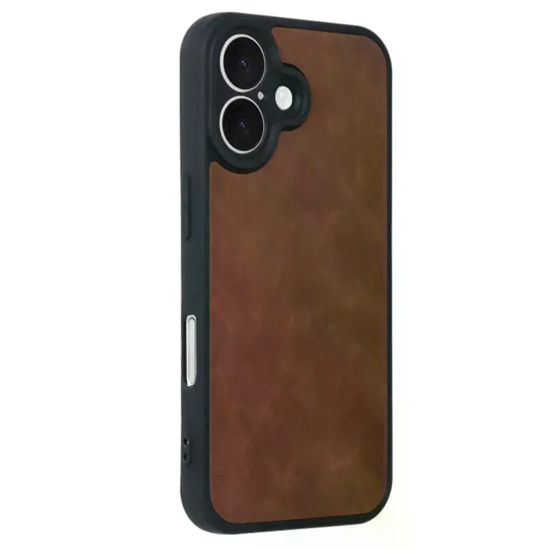 İphone 16 Kılıf Aras Deri Kapak - Taba