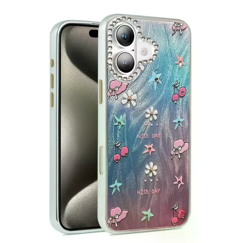 İphone 16 Kılıf Blade Aynalı Desenli Kapak - Desen 4