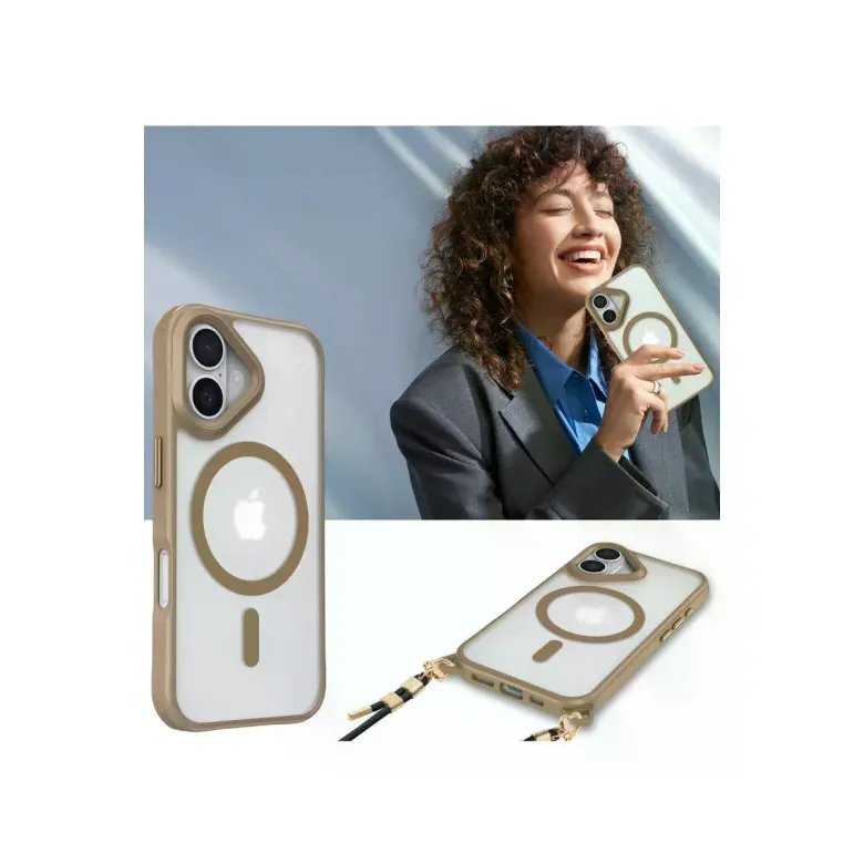 İphone 16 Kılıf Enka Magsafe Silikon Kılıf - Desert