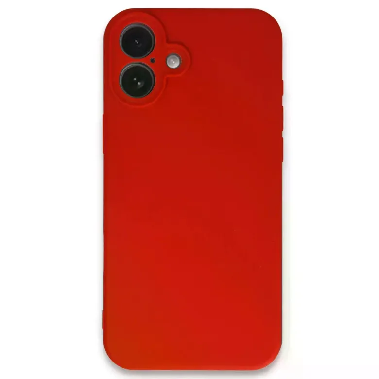 İphone 16 Kılıf First Silikon - Kırmızı