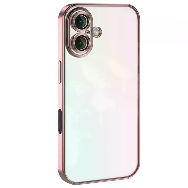 İphone 16 Kılıf Razer Lensli Silikon - Pembe