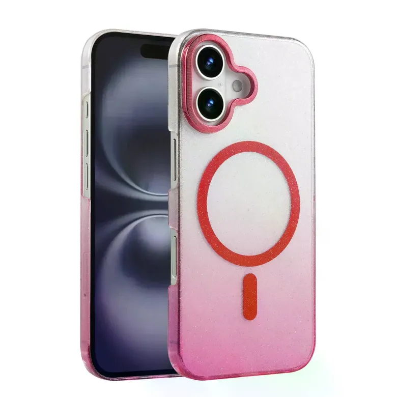 İphone 16 Plus Glossy Magsafe Kapak - Pembe