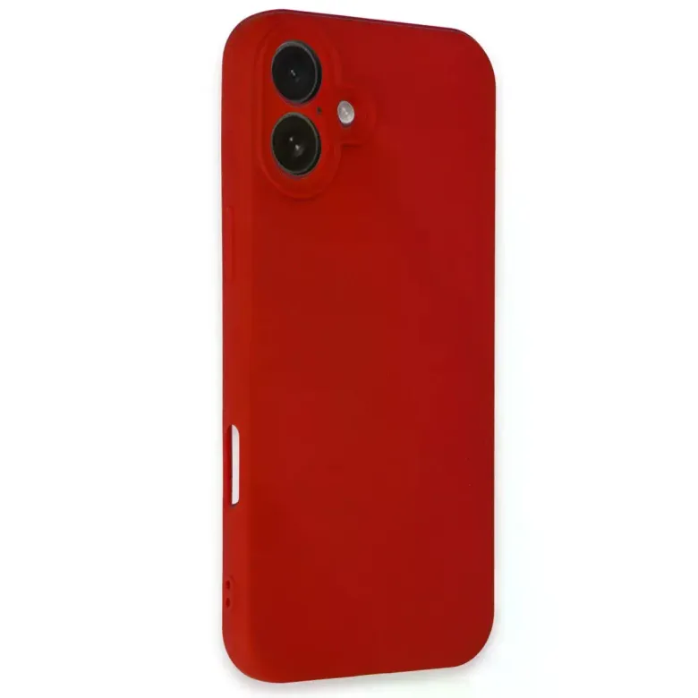 İphone 16 Plus Kılıf First Silikon - Kırmızı