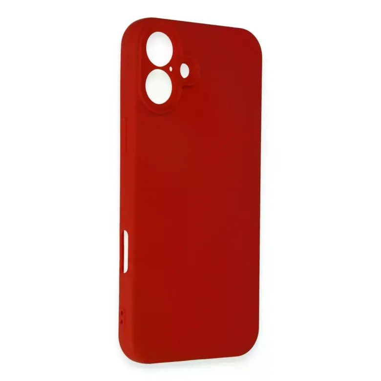 İphone 16 Plus Kılıf First Silikon - Kırmızı
