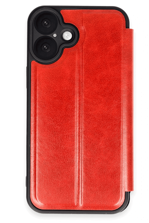 iPhone 16 Plus Kılıf Flip Cover - Kırmızı