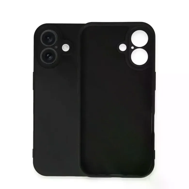 İphone 16 Plus Kılıf Nano İçi Kadife Silikon - Siyah