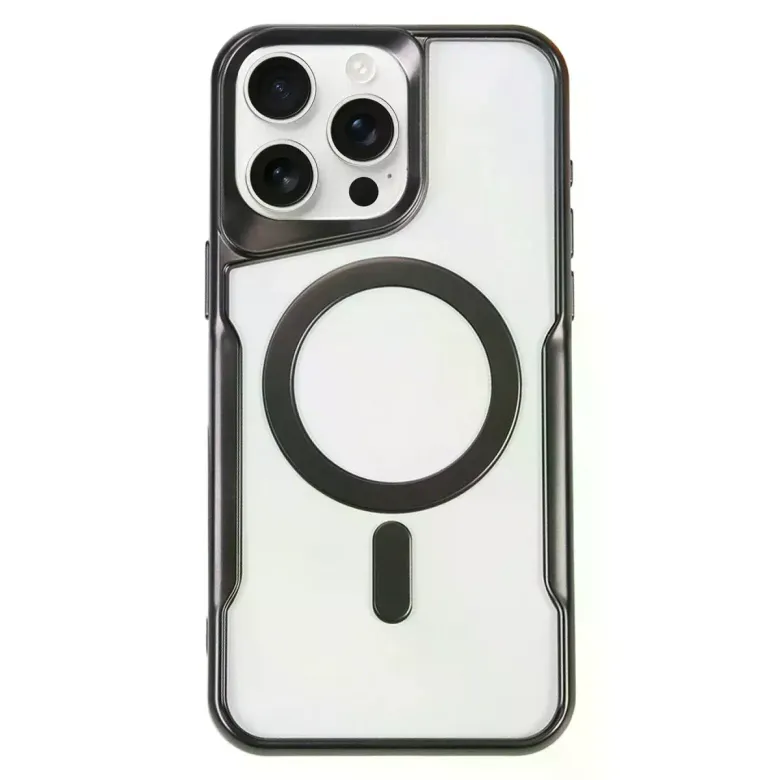 İphone 16 Pro Kılıf Boyi Magsafe Silikon Kapak - Siyah