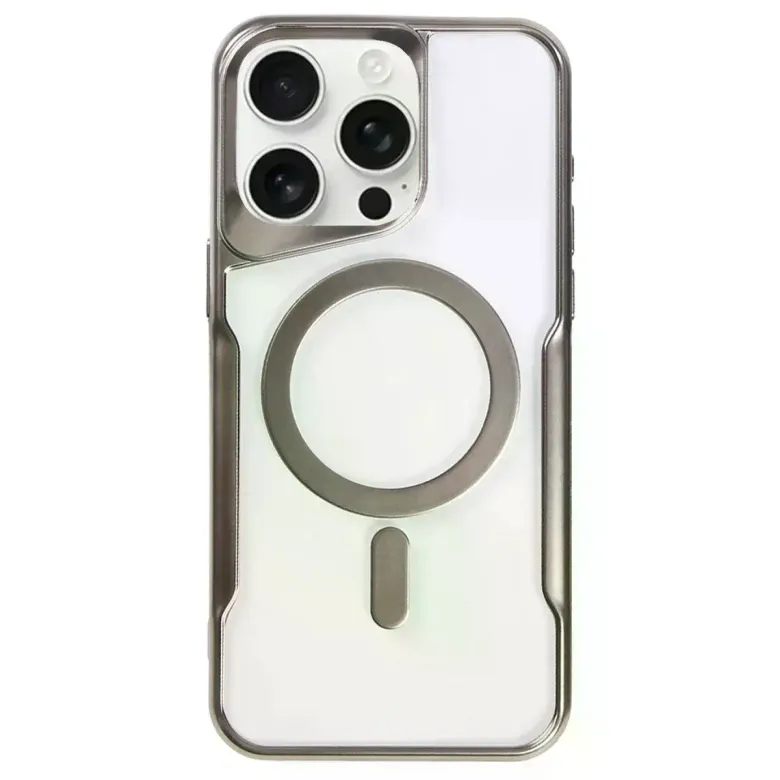 İphone 16 Pro Kılıf Boyi Magsafe Silikon Kapak - Titan Gri